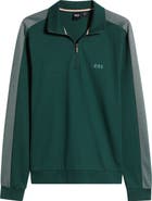 BOSS Quarter Zip Logo Pullover