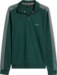 BOSS Quarter Zip Logo Pullover