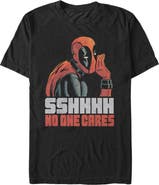 Marvel Men's Marvel Deadpool No One Cares  Graphic T-Shirt