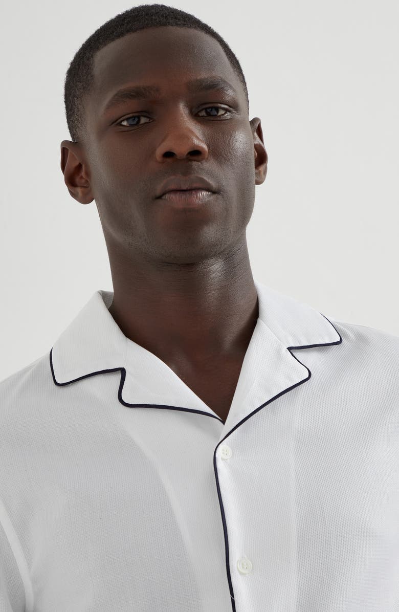 Brunello Cucinelli Shirt with camp collar, Alternate, color, 