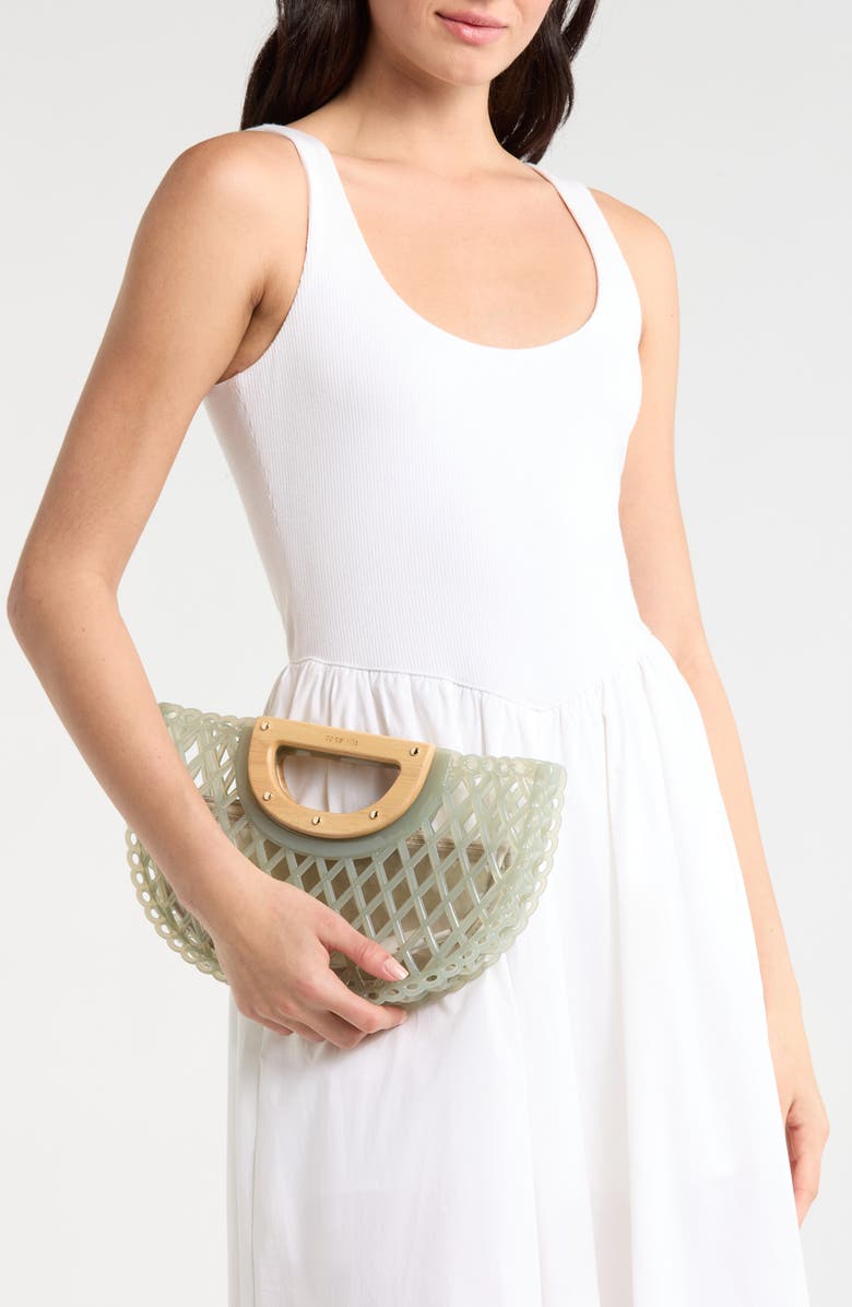 Dolce Vita Solandra Jelly Clutch, Alternate, color, Seafoam