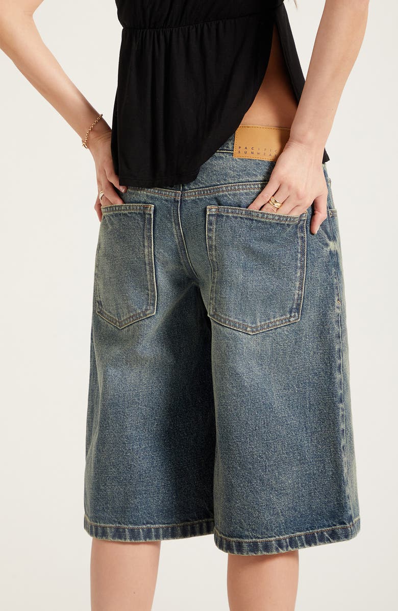 PacSun Peyton Extreme Jorts, Alternate, color, Light Indigo