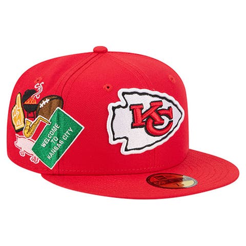Men's New Era  Red Kansas City Chiefs Group Chat 59FIFTY Fitted Hat