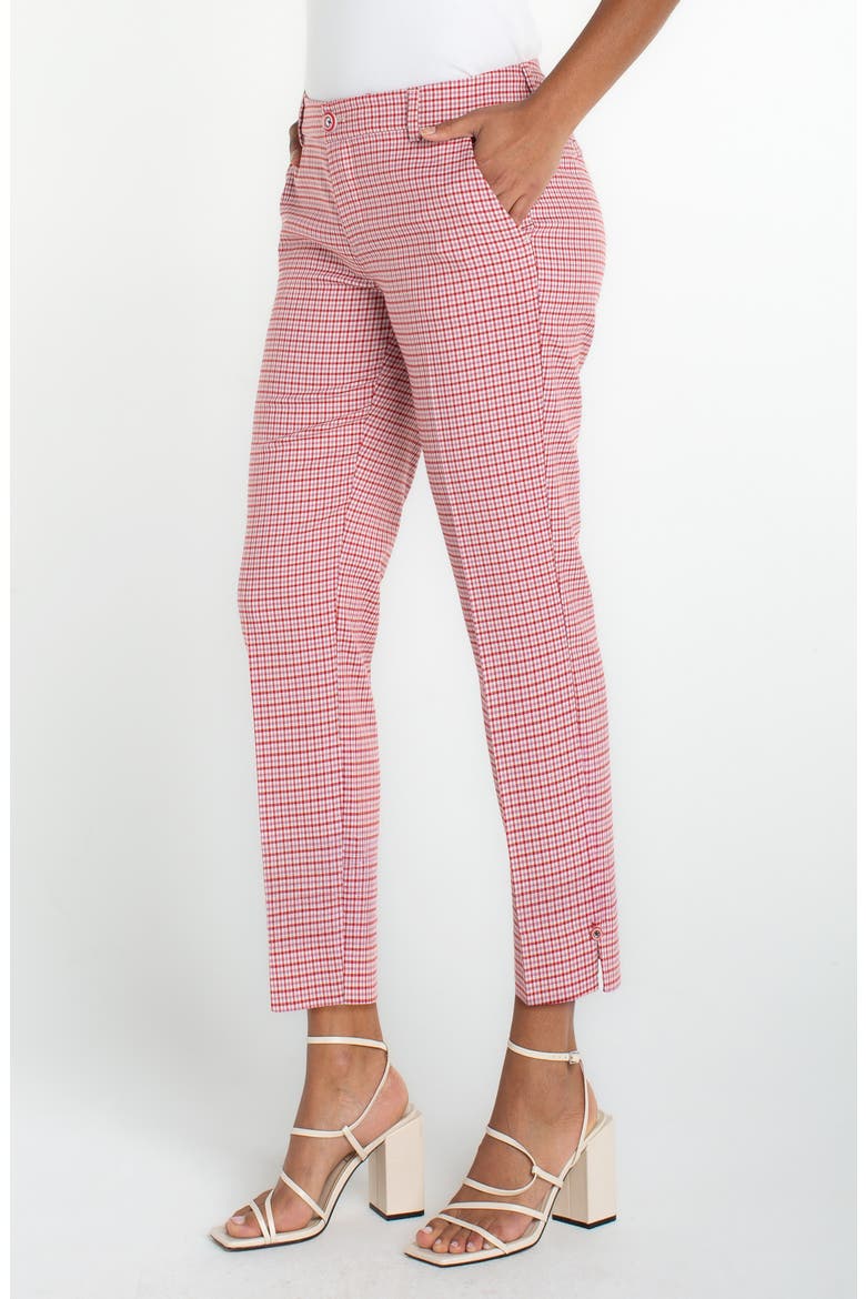 Kelsey Plaid Tapered Pants, Alternate, color, CHRYRED TATT PL