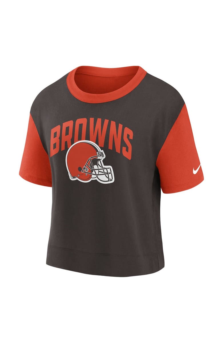 Nike Women's Nike Orange/Brown Cleveland Browns High Hip Fashion T-Shirt, Alternate, color, Orange