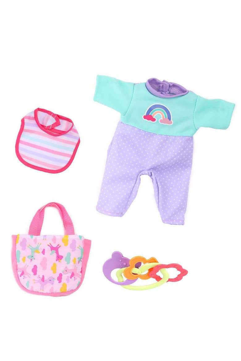 Gigo 12 Inch Baby Doll Care Gift Set with Stroller, Alternate, color, Multicolored