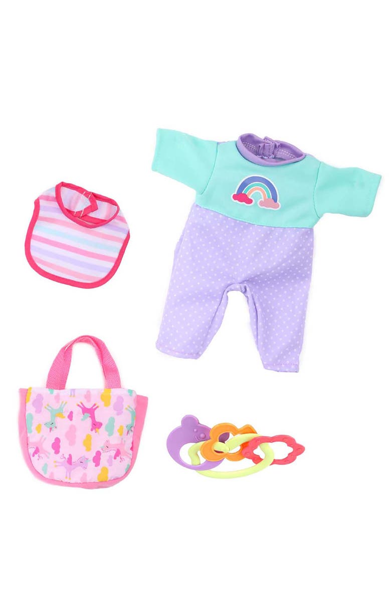 Dream Collection Gigo 12 Inch Baby Doll Care Gift Set with Stroller, Alternate, color, Multicolored