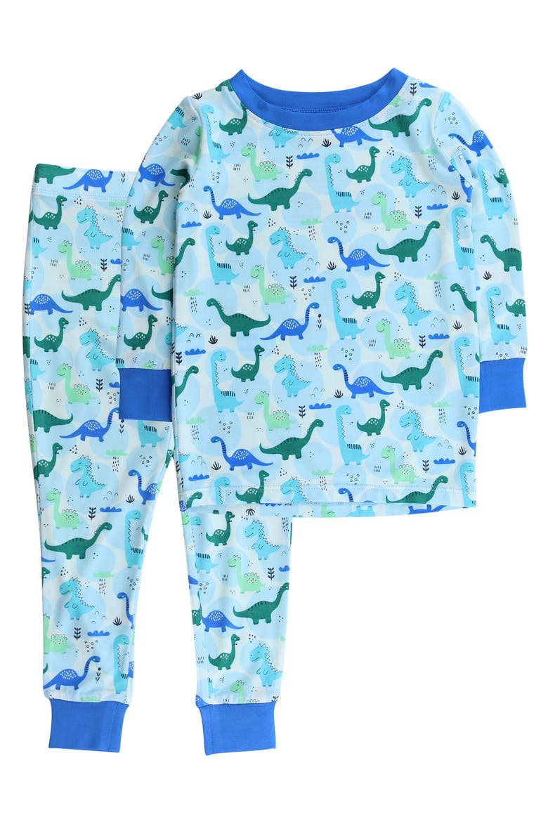 Gender Inclusive SoftSnooze Toddler Long Sleeve Pajama Set, Main, color, Snuggle-Saurus