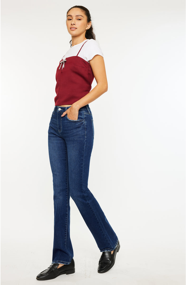 KanCan Gale Essentials High Rise Skinny Bootcut Jeans, Alternate, color, Dark Wash