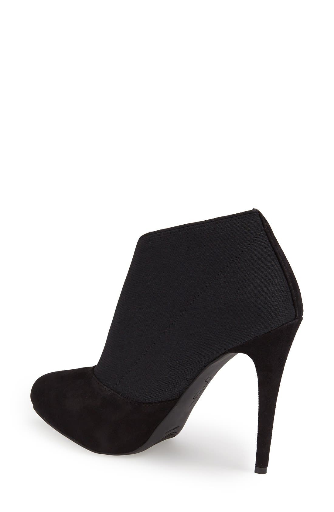 'Neesha' Stiletto Bootie, Alternate, color, BLACK