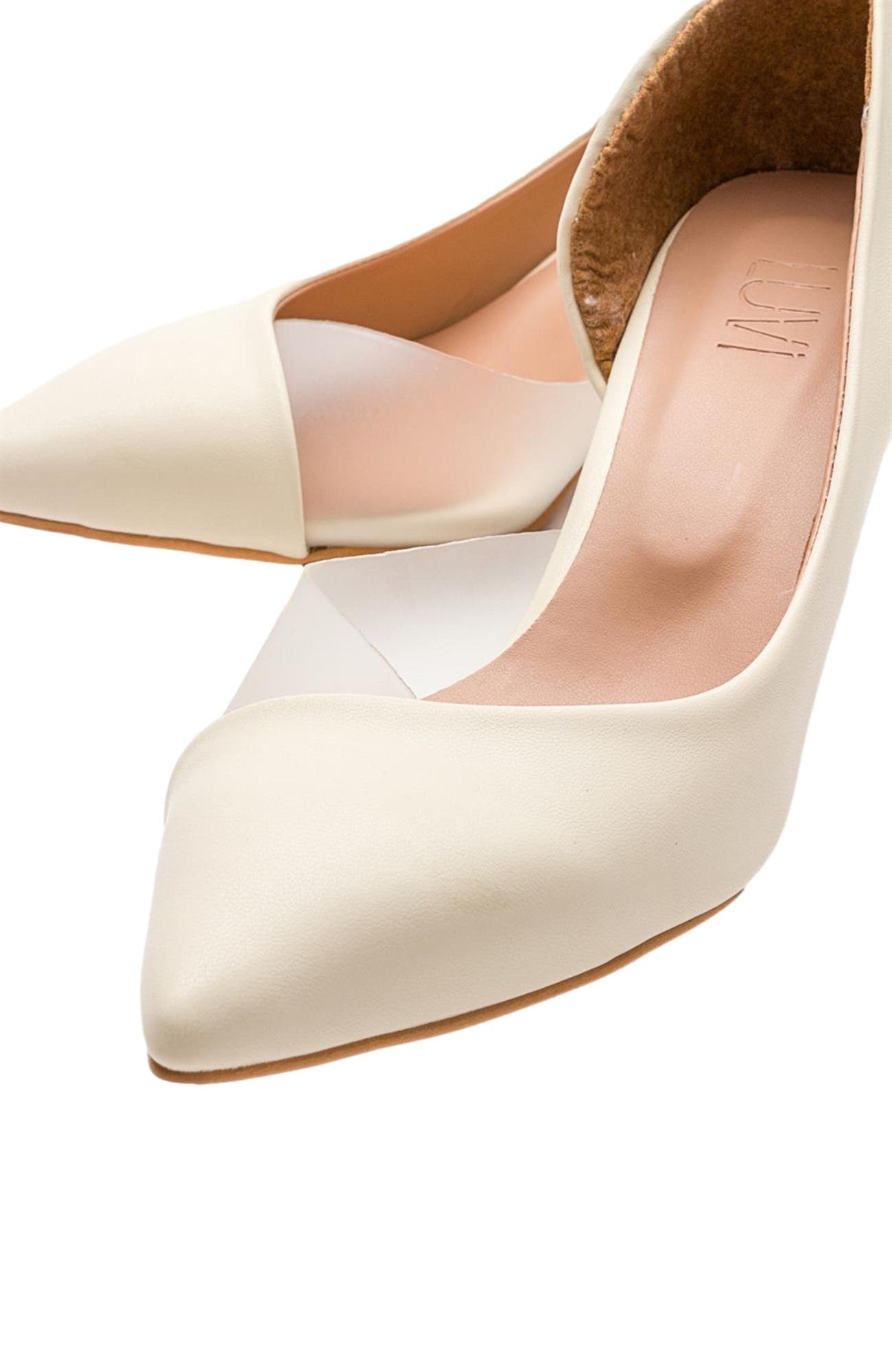 Vera Pointed Toe Pump, Alternate, color, Cream Faux Leather