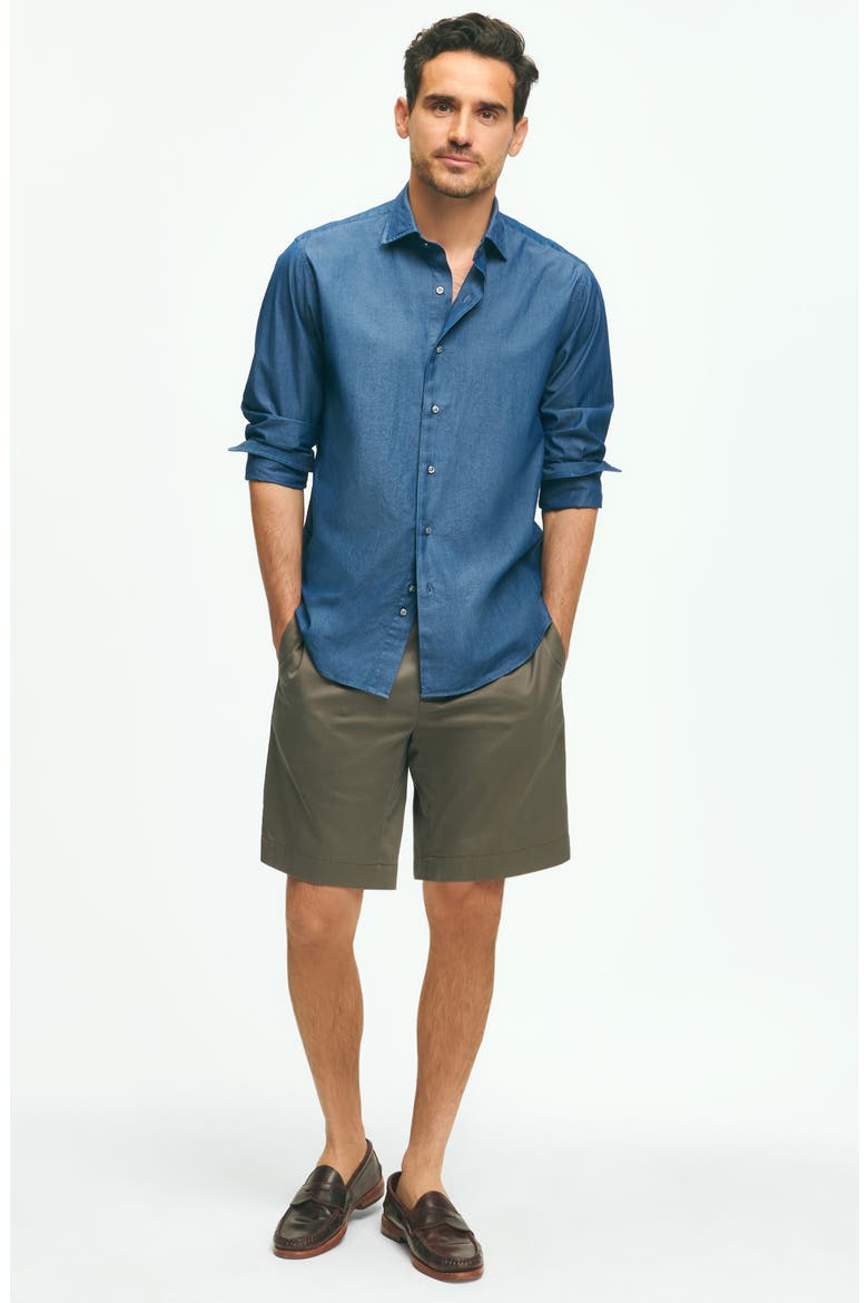 Advantage Wrinkle Resistant Stretch Chino Shorts, Alternate, color, MAGNET
