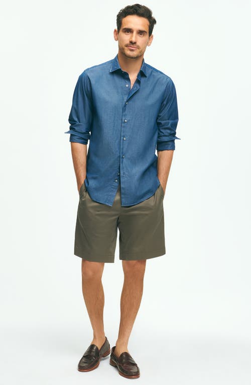 Brooks Brothers Advantage Wrinkle Resistant Stretch Chino Shorts In Magnet