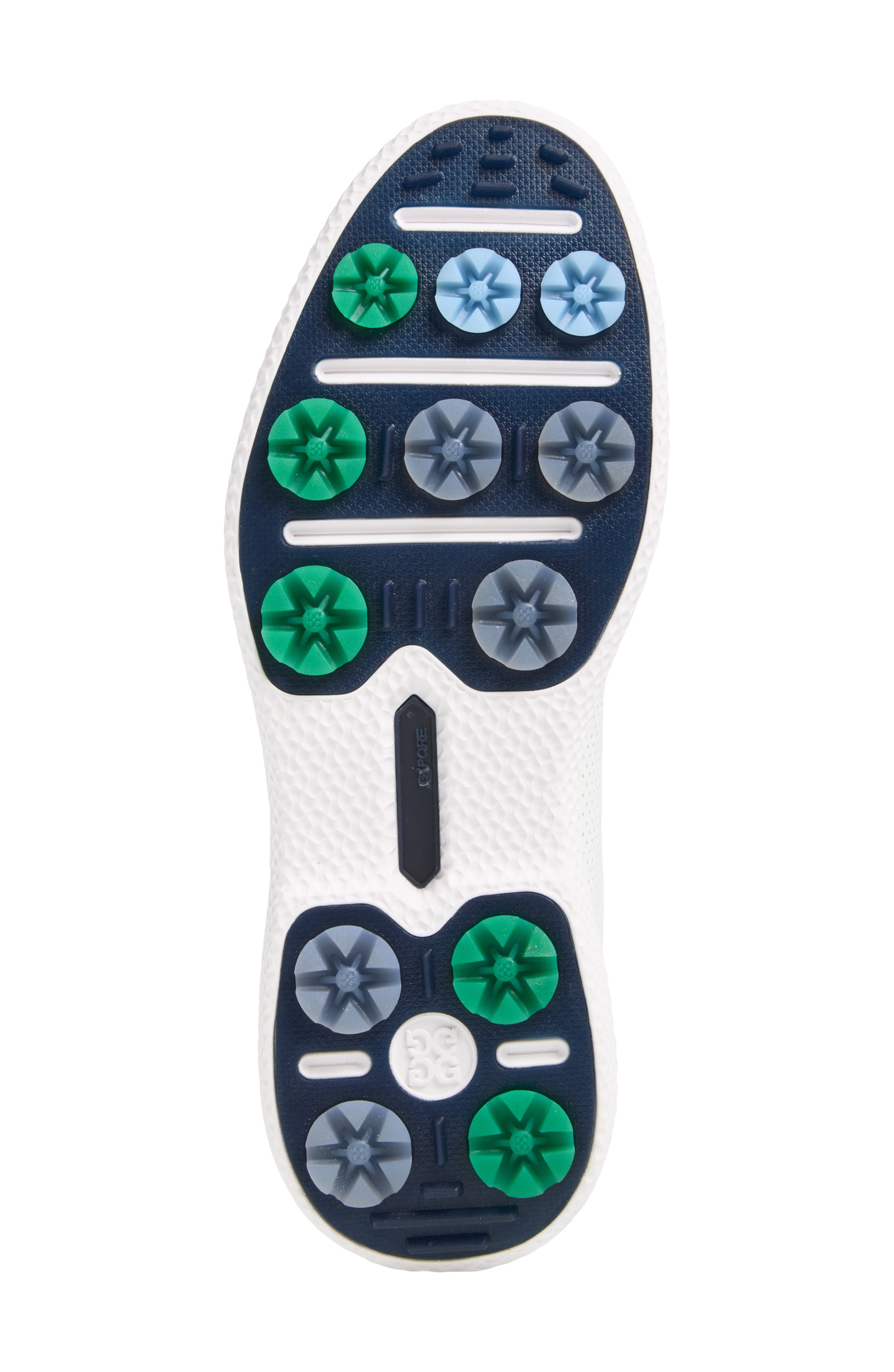 G/FORE Gallivant2r Perforated Kiltie Golf Shoe, Alternate, color, Snow/ Clover
