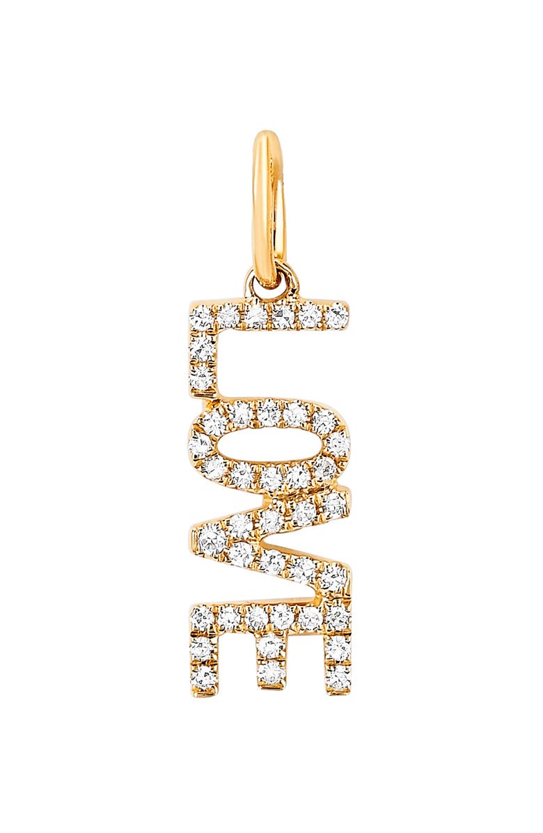 EF Collection Diamond Love Pendant Charm, Main, color, 