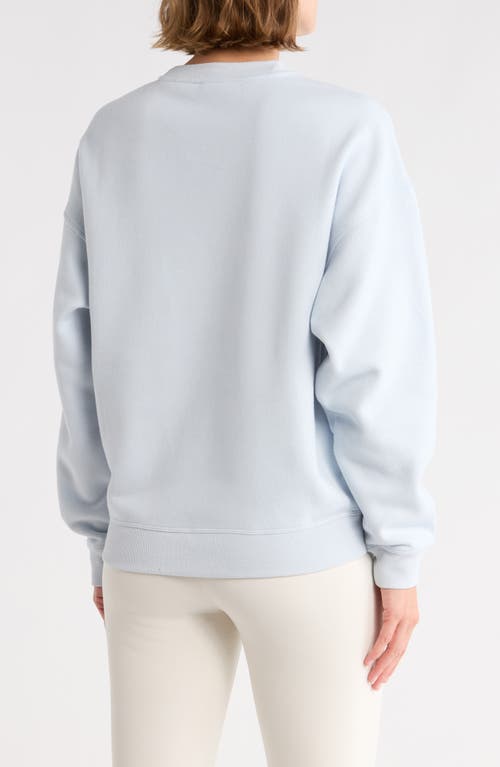 Calvin Klein Performance Embroidered Logo Crossover Hem Sweatshirt In Blue