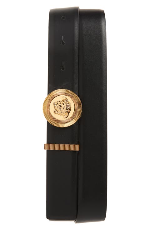 Biggie Medusa Leather Belt