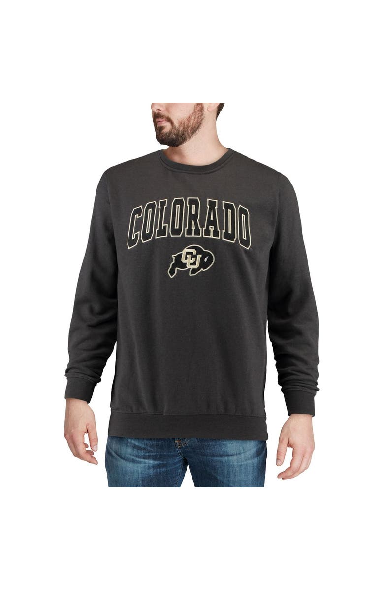 COLOSSEUM Men's Colosseum Charcoal Colorado Buffaloes Arch & Logo Crew Neck Sweatshirt, Alternate, color, Charcoal