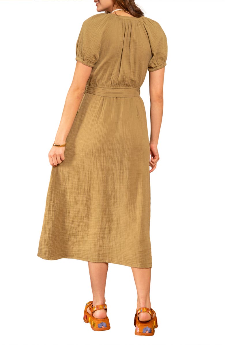 Blu Pepper Gauze Maxi Dress, Alternate, color, Olive