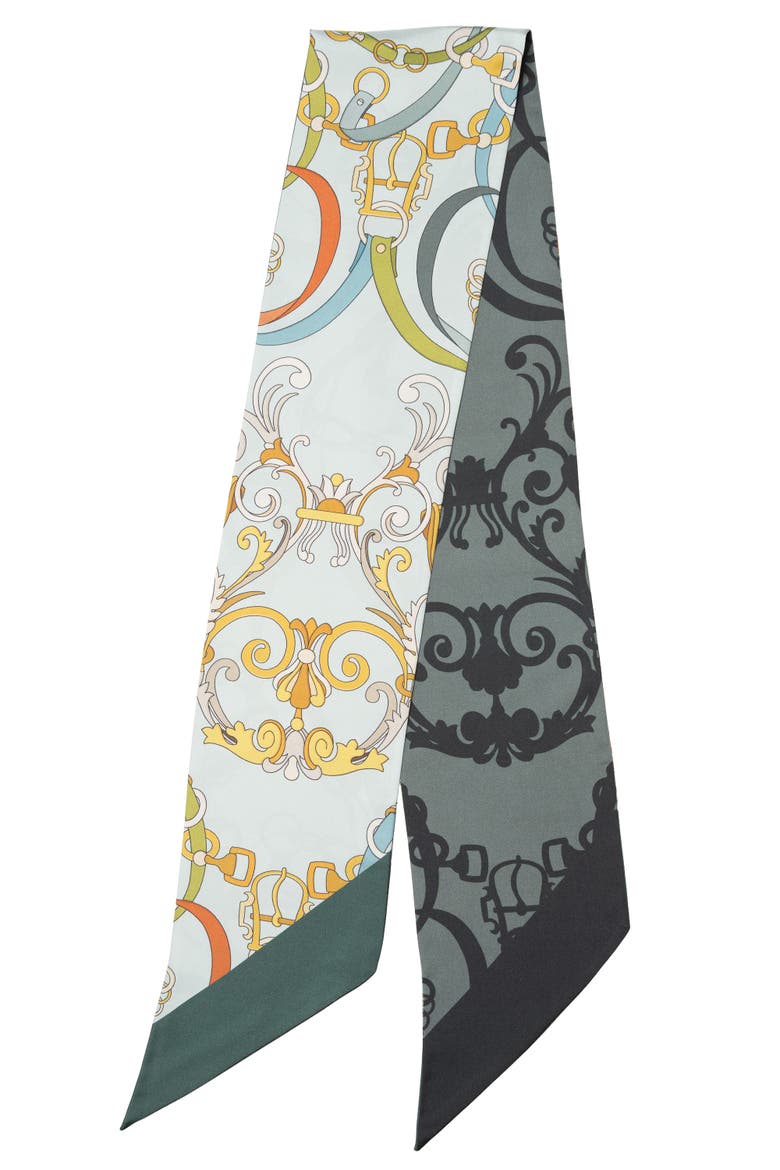 Silvia - Skinny Silk Scarf for Women, Alternate, color, Mint Green
