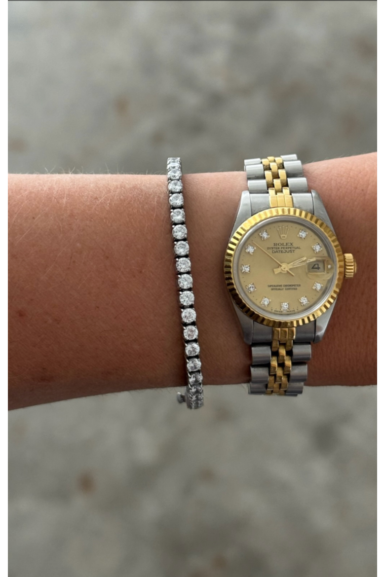 Classic Tennis Bracelet, Alternate, color, Silver