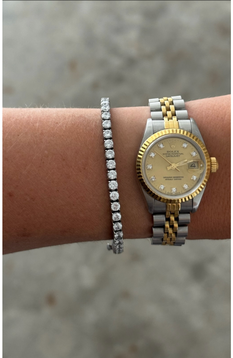 CUFFED BY NANO Classic Tennis Bracelet, Alternate, color, Silver