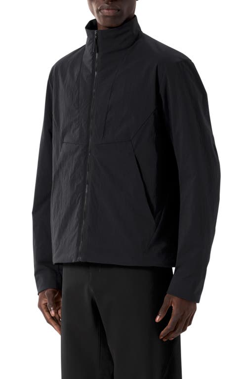 Veilance Lightweight High Collar Long Sleeve Jacket In Black