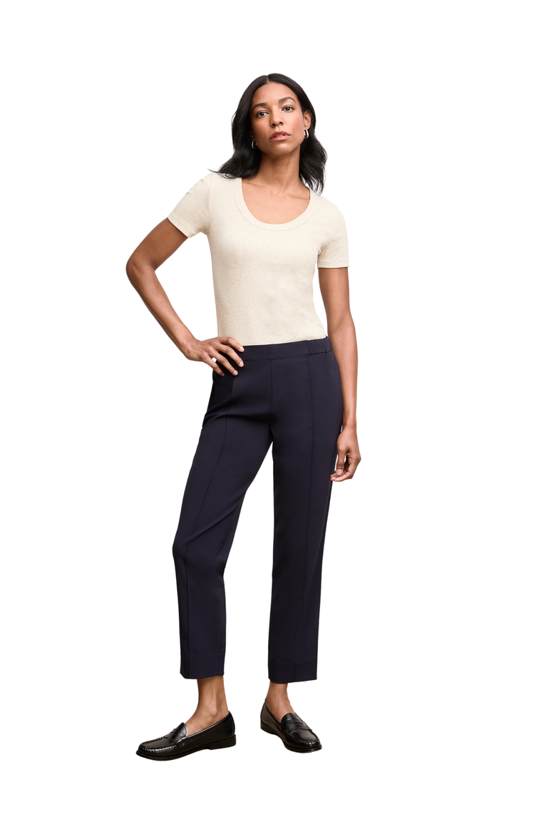 Avi Scoopneck T - Shirt - Organic Ribbed Pima Cotton, Main, color, Beige Melange