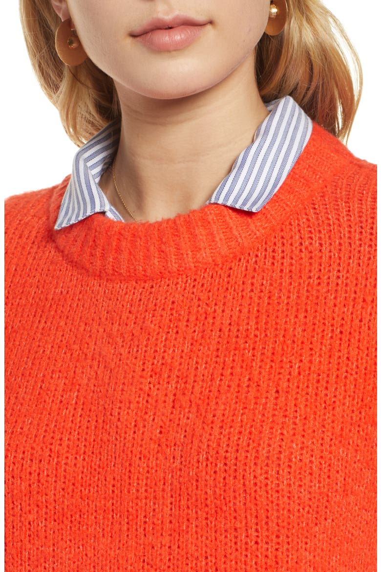 Crewneck Sweater, Alternate, color, RED GRENADINE