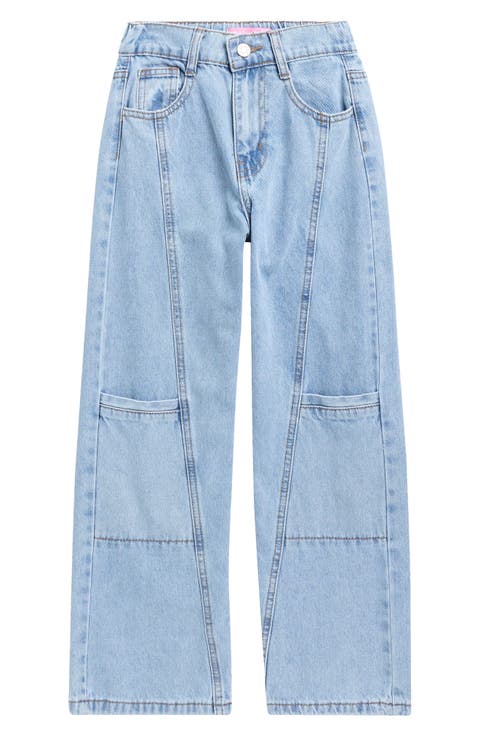 Kids' Seamed Wide Leg Jeans (Big Kid)