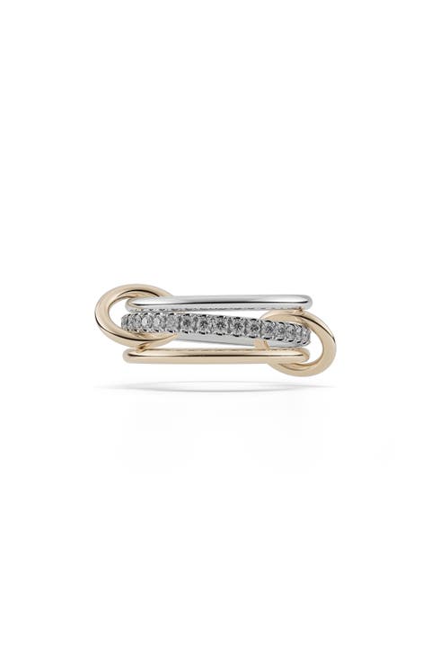 Tigris SG Gris Gray Diamond Stack Ring