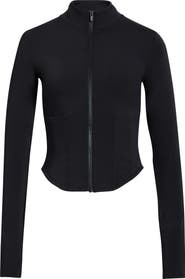 MPG Sculpt Corset Seamed Crop Zip-Up Jacket