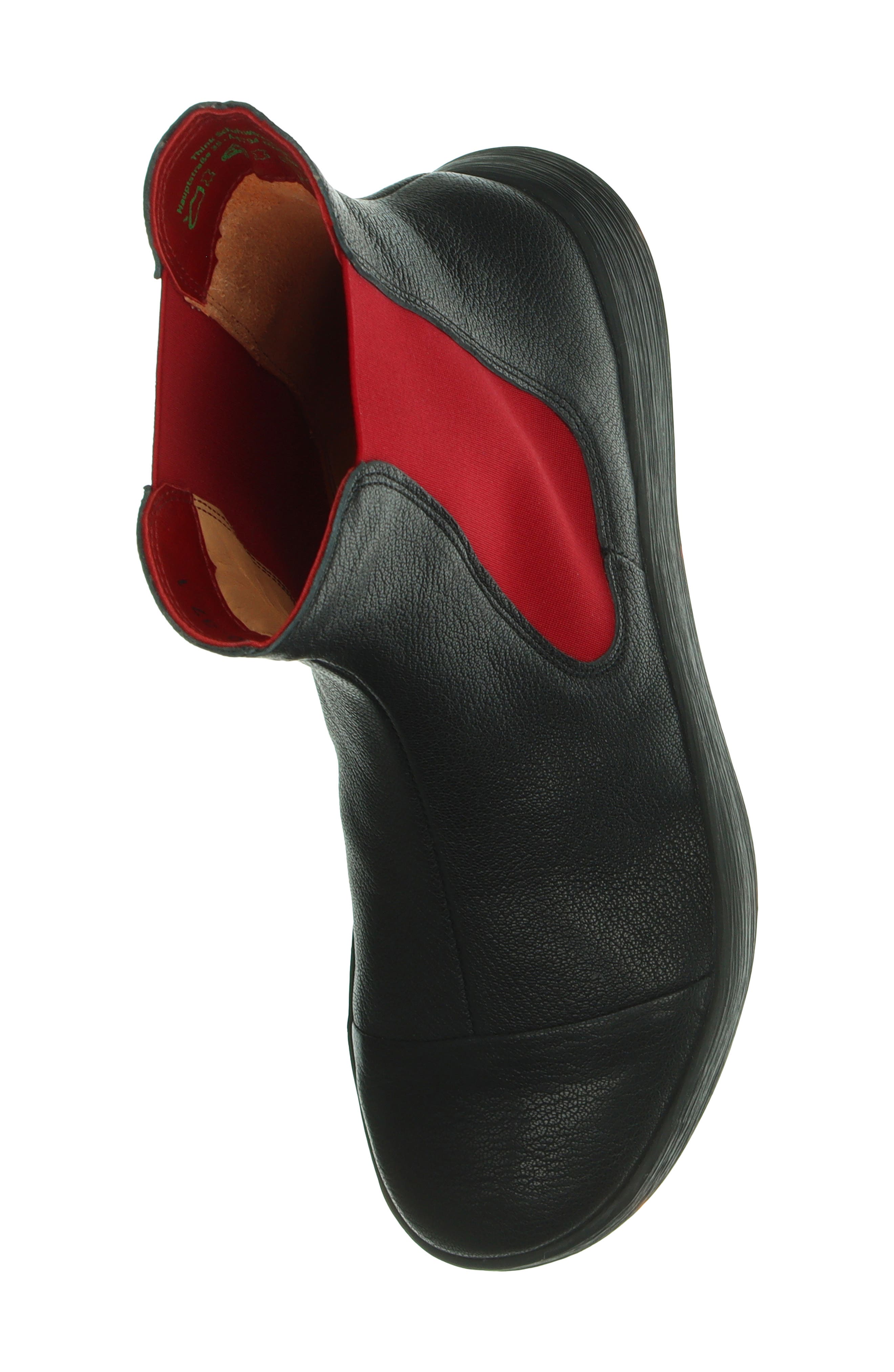 Comoda Leather Chelsea Boot, Alternate, color, BLACK