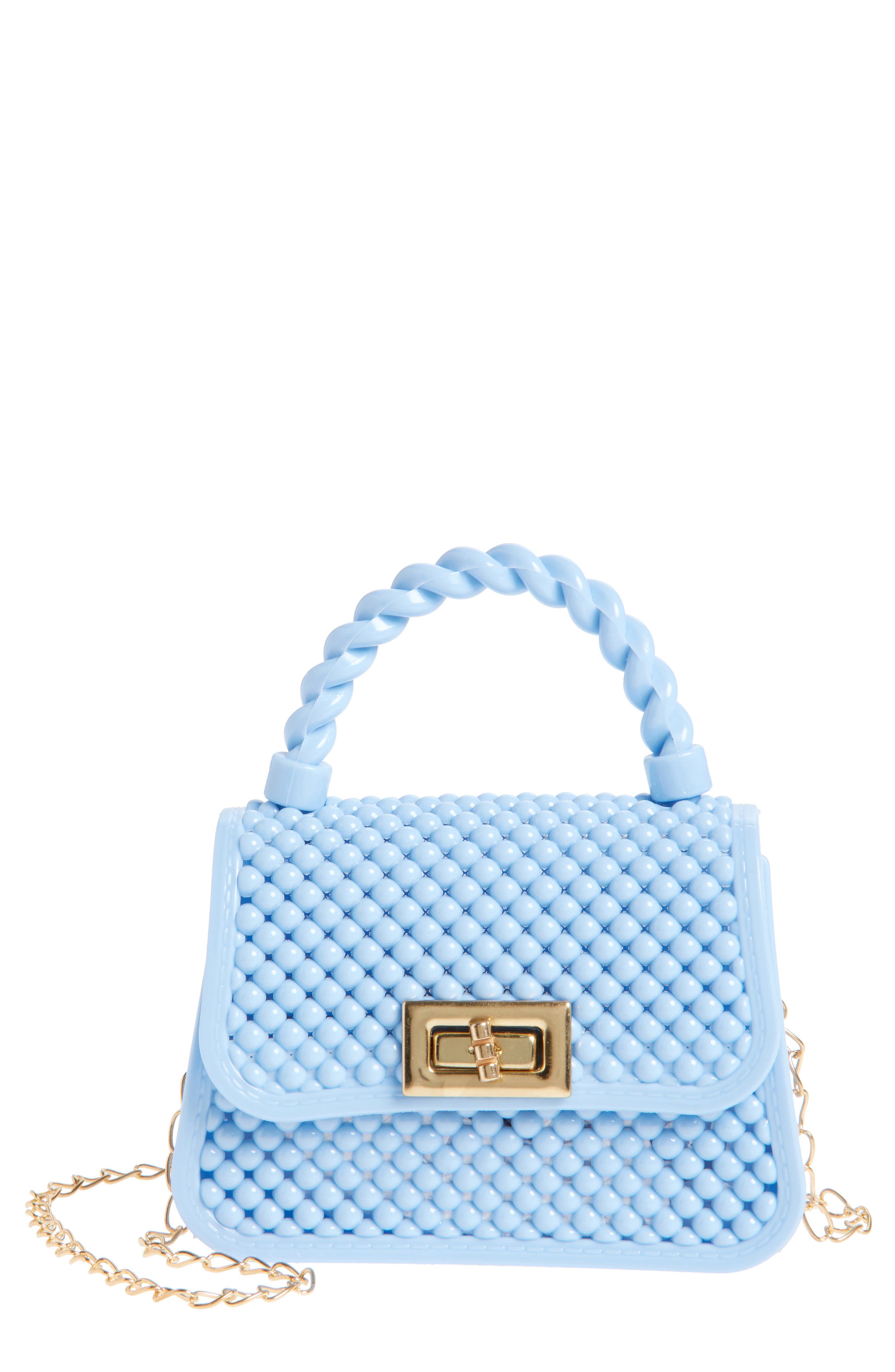 Ruby & Ry Kids' Blue Jelly Top Handle Bag, Main, color, Blue