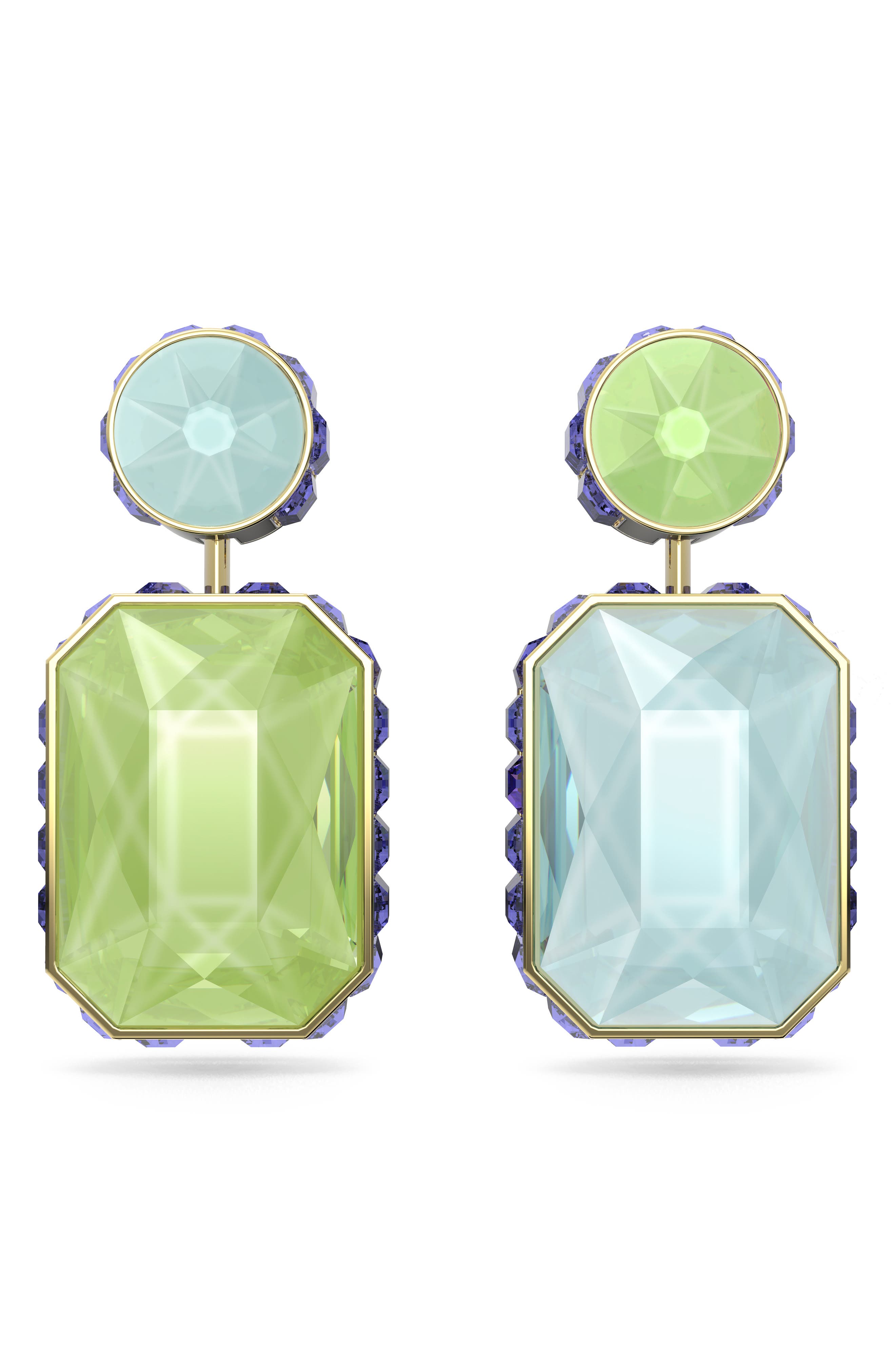 Swarovski Chroma Swarovski Mismatched Crystal Drop Earrings (Women ...