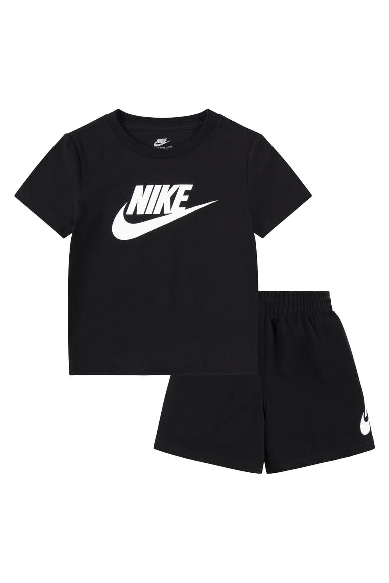 Kids' Club Logo Graphic T-Shirt & Shorts Set, Main, color, BLACK