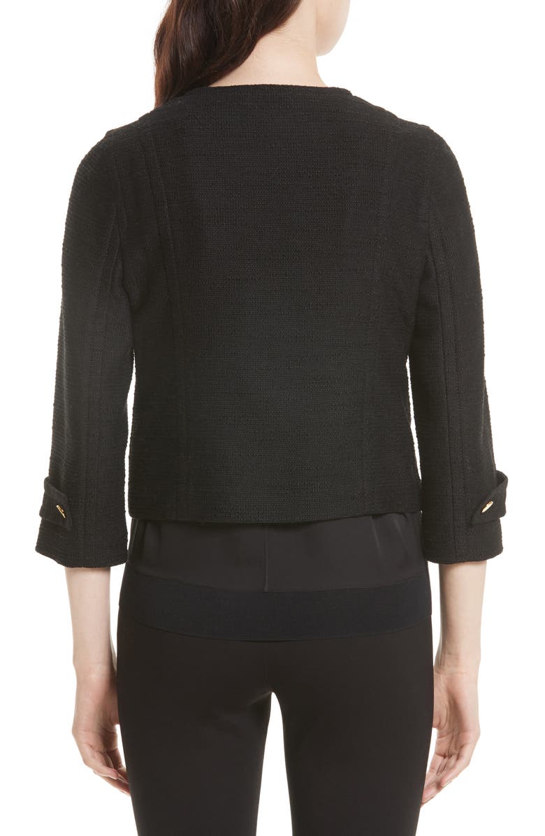 Kate Spade New York textured tweed jacket, Alternate, color, 