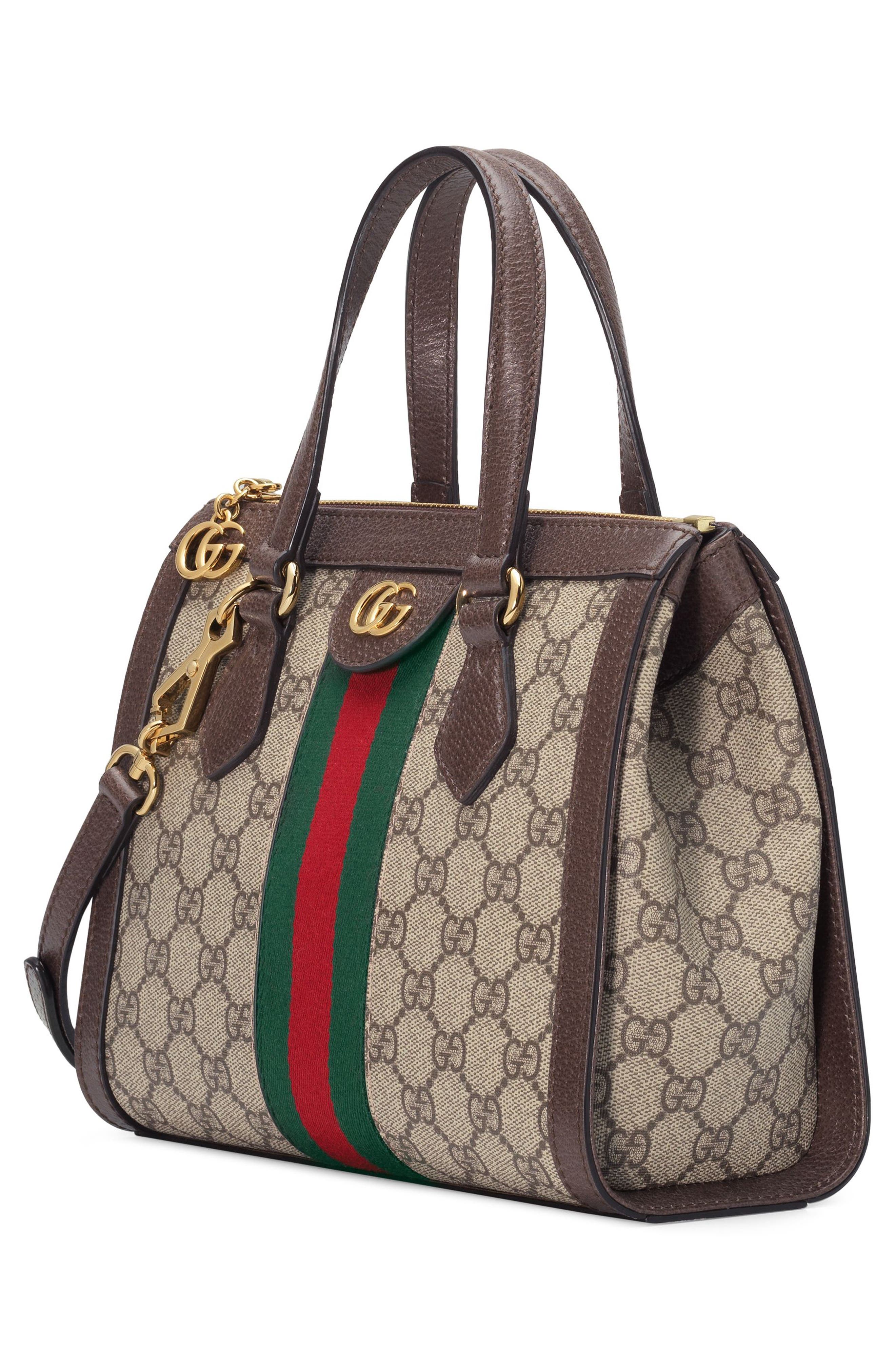 Gucci Small Canvas Satchel, Alternate, color, 