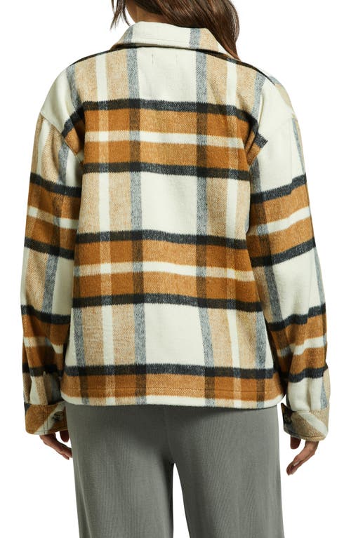 Brixton Bowery Plaid Flannel Button-up Shirt In Washed Copper
