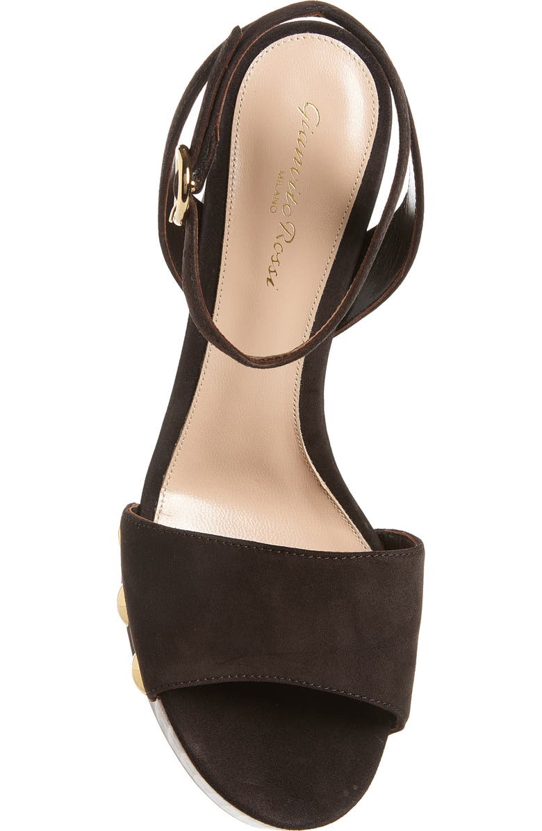 Gianvito Rossi Ardèa Ankle Strap Platform Sandal, Alternate, color, Moka