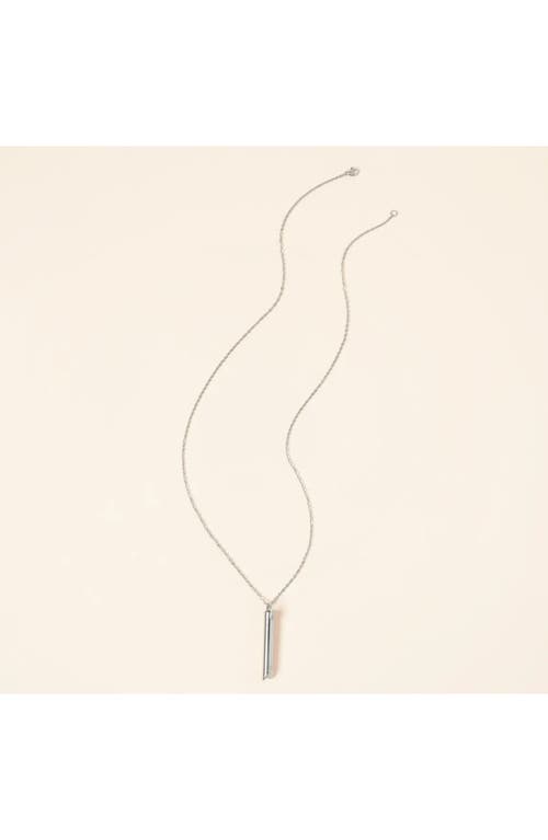 Komuso Design Mindful Breathing Necklace In Silver