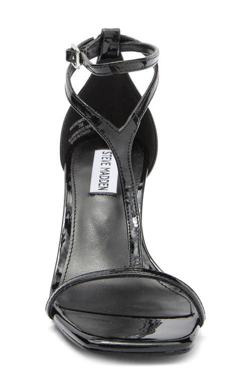 Steve Madden Mayzie T-strap Sandal In Black Patent
