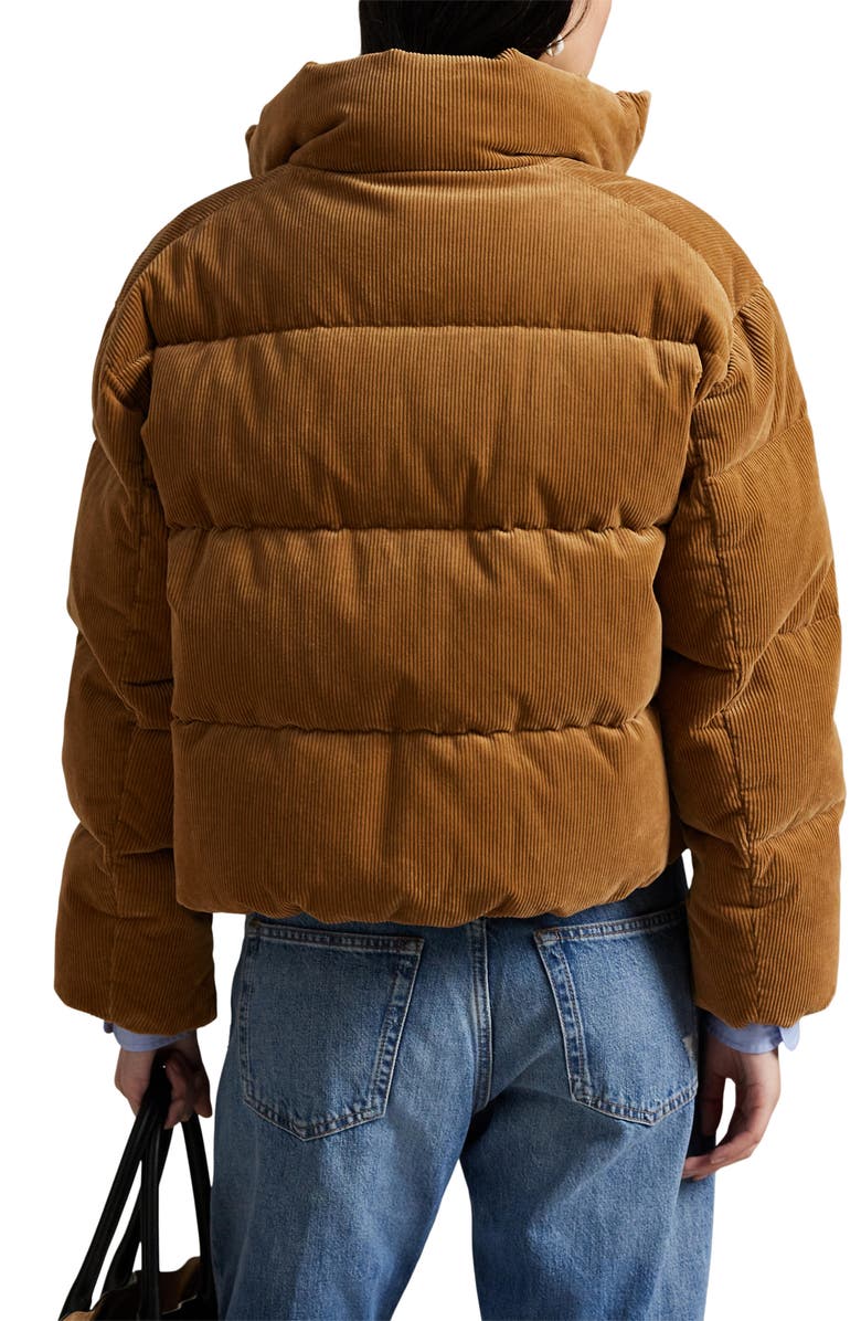 Polo Ralph Lauren Quilted Corduroy Down Jacket, Alternate, color, Tan