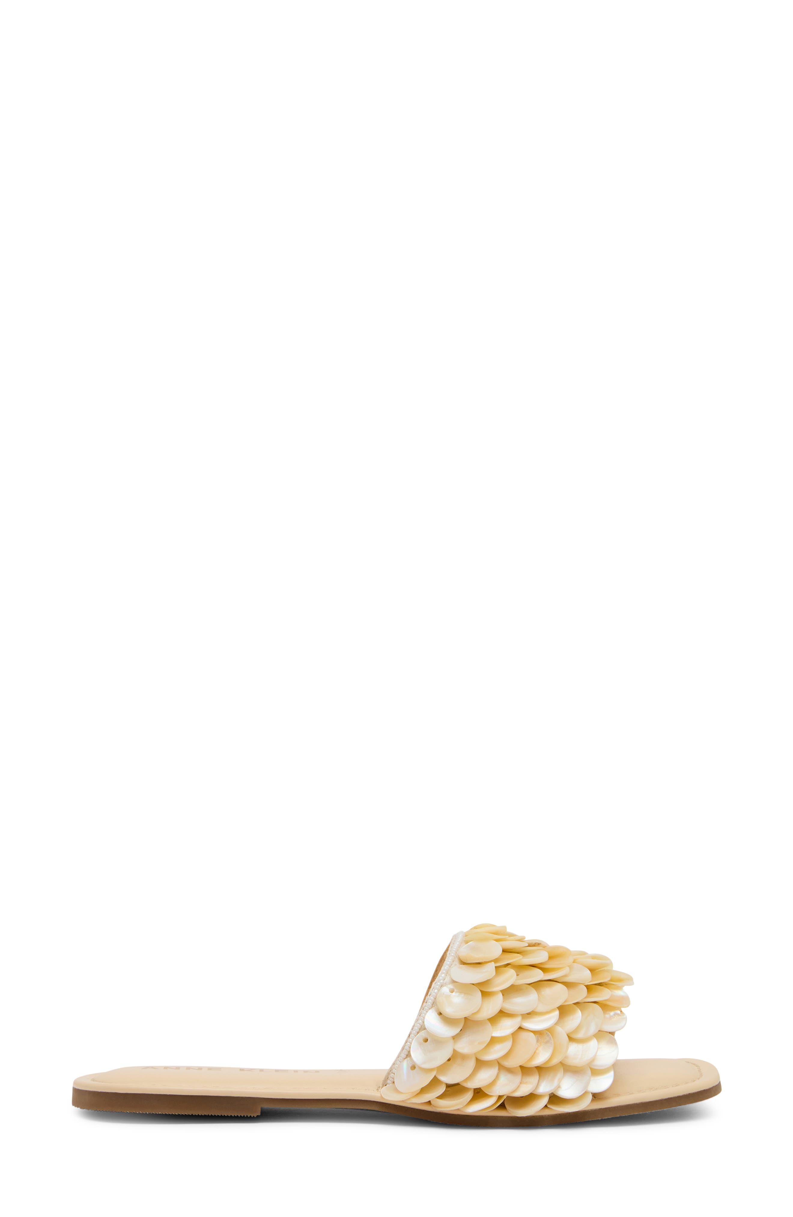 Anne Klein Brianne Slide Sandal, Alternate, color, Ivory Shells