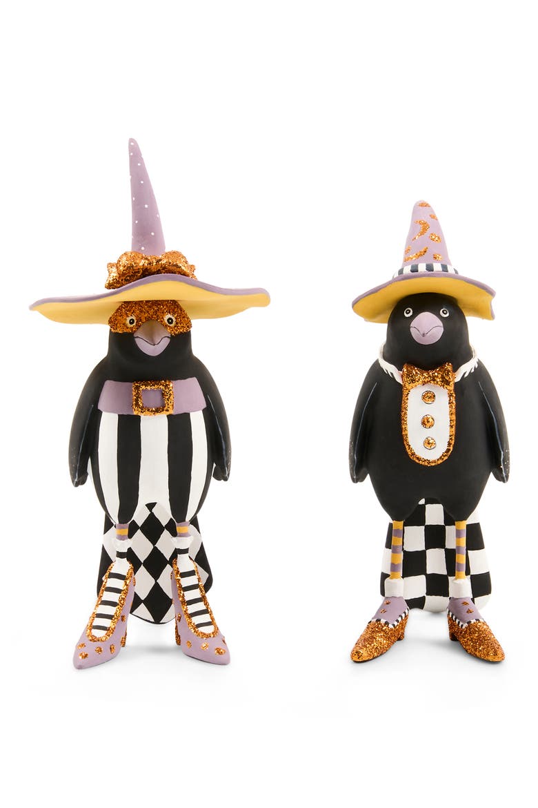Patience Brewster Warren & Flo Halloween Raven Figures, Main, color, BLACK