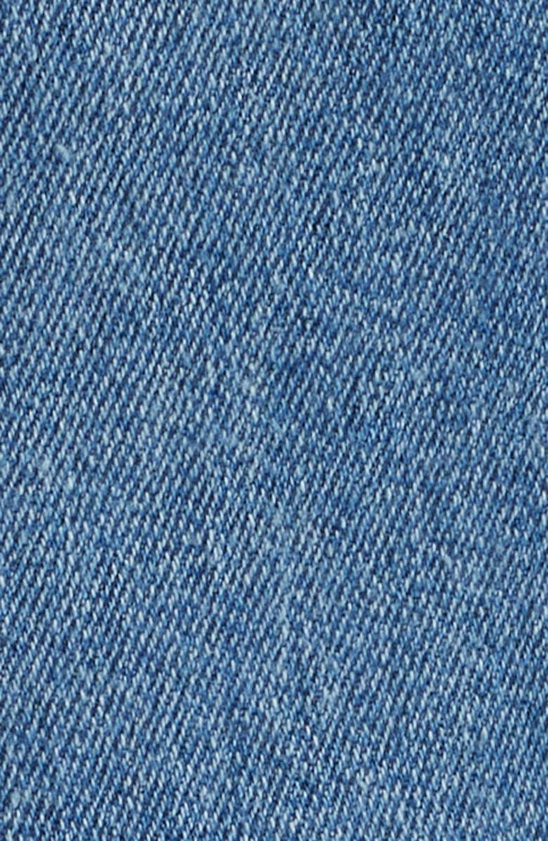 SPANX<sup>®</sup> High Waist Raw Hem Denim Cutoff Shorts, Alternate, color, Elysian