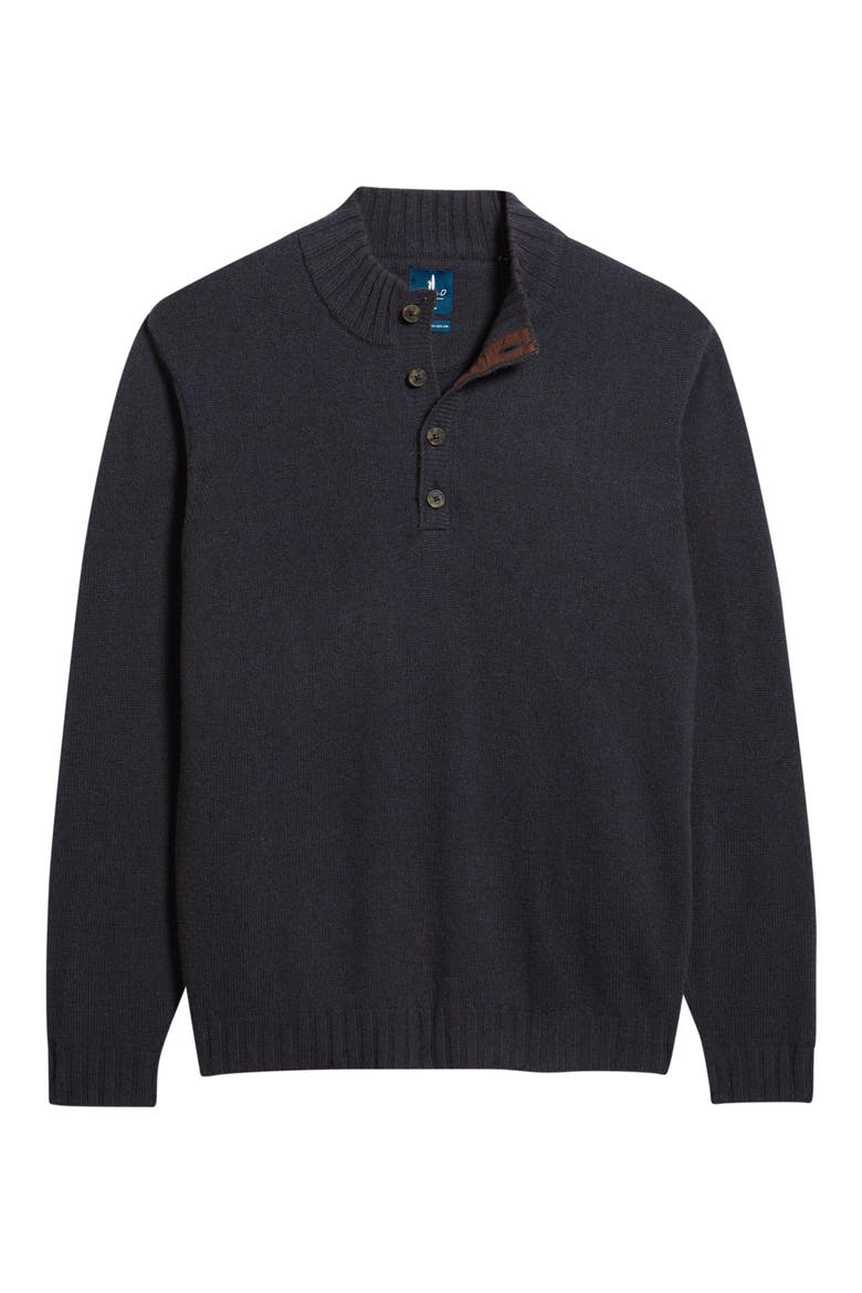 Merino Wool & Yak Sweater, Main, color, NAVY