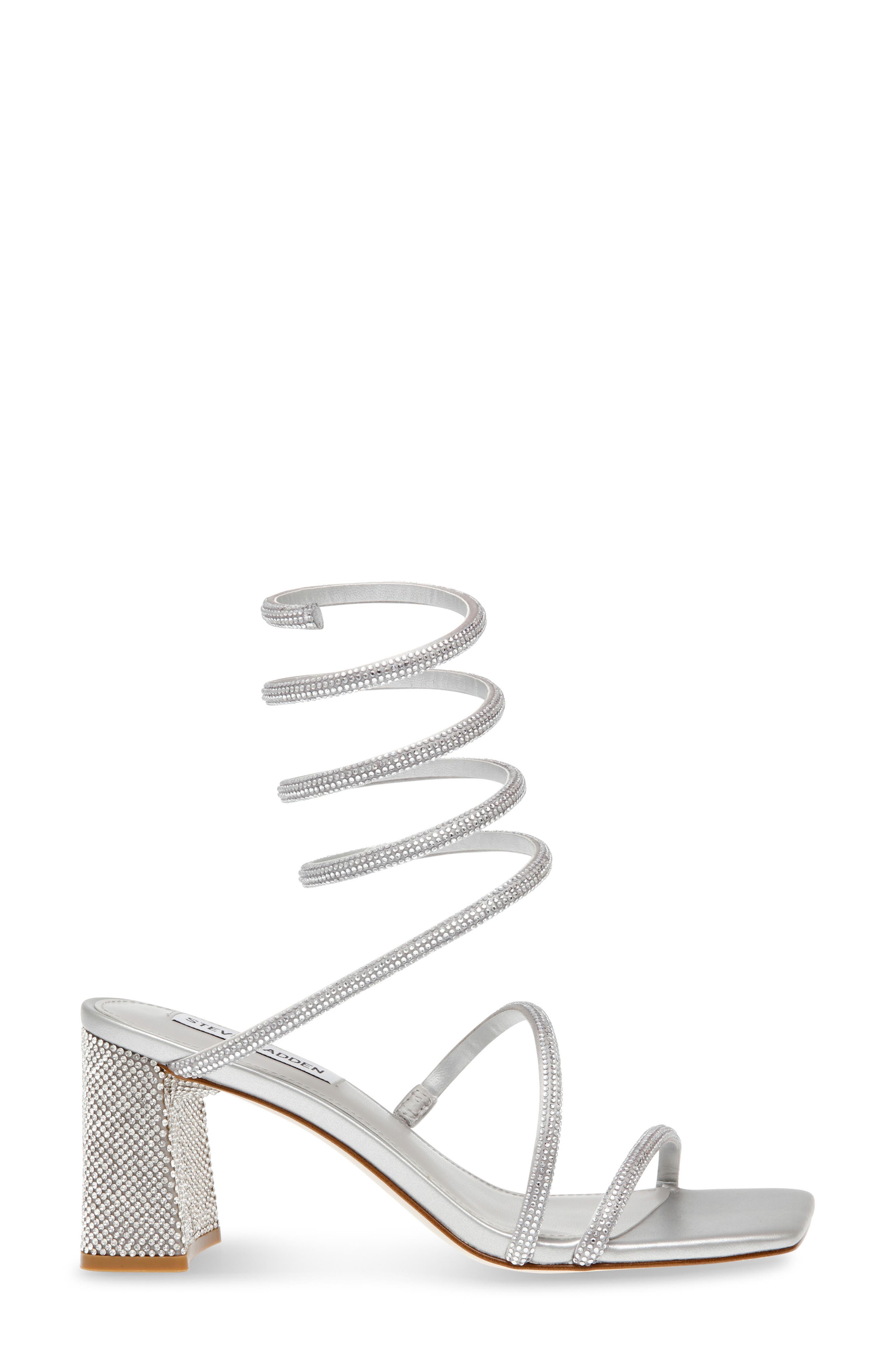 Steve Madden Lopez Crystal Strappy Sandal, Alternate, color, Rhinestone