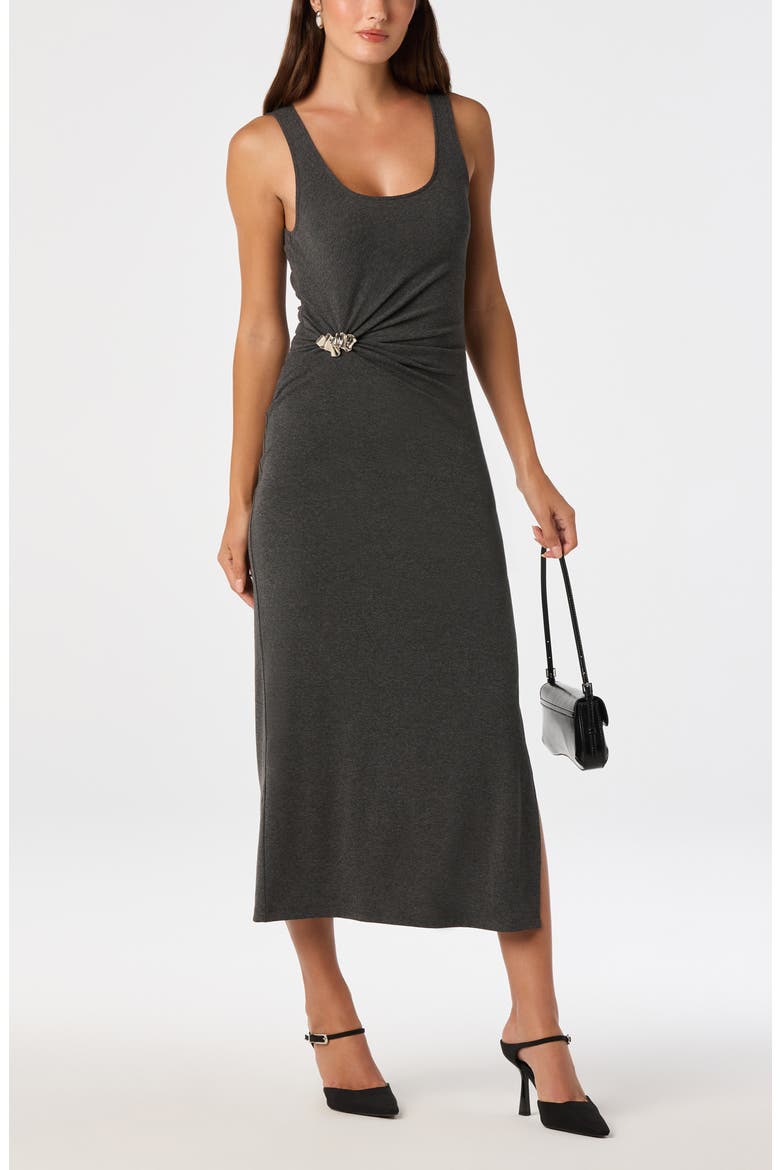 Beckah Sleeveless Midi Dress, Alternate, color, CHARCOAL