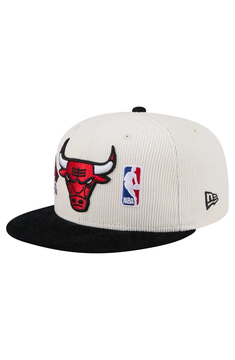 New Era Men's New Era Cream Chicago Bulls Two-Tone 9FIFTY Snapback Hat, Main, color,